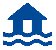 Icon representing flood hazard